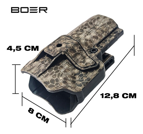 Imagen 4 de 10 de Funda Pistolera Táctica Porta Cargador Simple Porta Esposas
