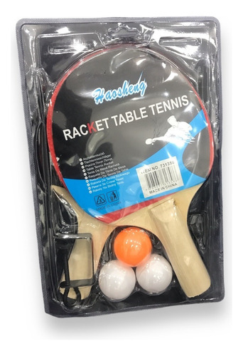 Set Ping Pong 2 Paletas + 3 Pelotas C/ Red