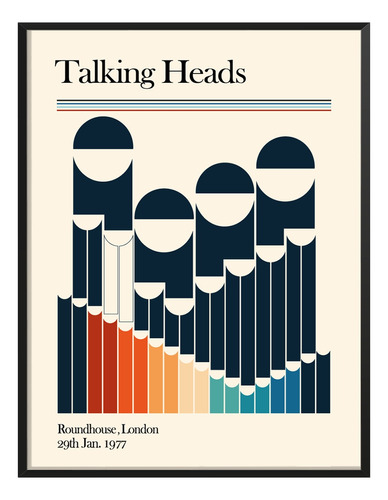 Poster Taking Heads Roundhouse London Circulos Sala 80x40
