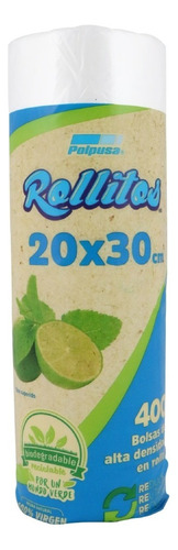 Polpusa Bolsa En Rollo Punteado 20x30 Cm Biodegradable