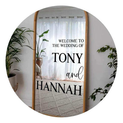 Vinilos Personalizados Para Espejos Adornos Casamientos Blanco
