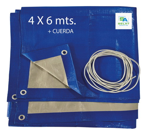 Cobertor De Rafia Cubre Pileta Tec 4.5 X 5.5 Mts + Cuerda 