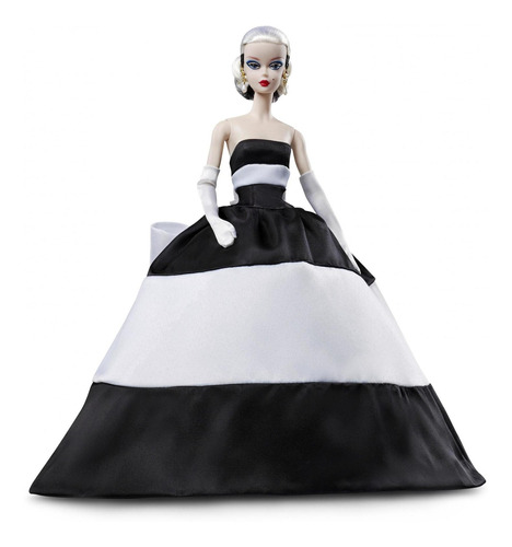 Muñeca De Juguete Barbie Bfmc Vestido Color Negro-blanco