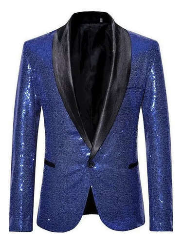 Fiesta De Pasarela Con Blazer De Lentejuelas Para Hombre -