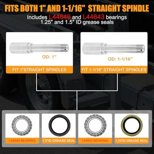 Kit De 2 Ejes De Remolque 5 Tornillos 4 5 Para