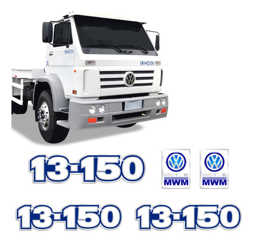 Adesivos Emblema Resinados 13-150 Caminhão Vw - Genérico