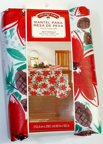 Mantel Navidad Rectangular Nochebuenas