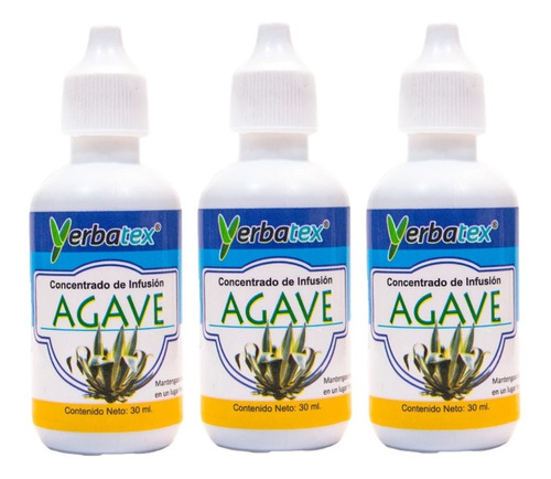 Pack 3 Extractos De Agave En Gotas 30ml