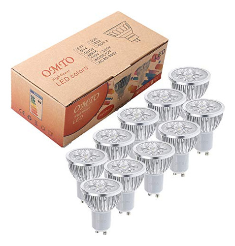 Bombillas Led Omto Gu10 85-265 V, 4 W, 450 Lm, 50 W, Halógen