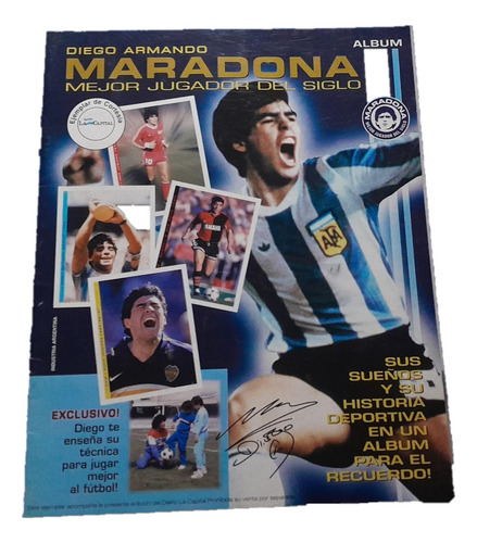 Album Figuritas Diego A. Maradona Con 5 Pegadas. Impecable