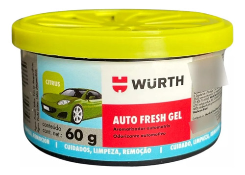 Aromatizante Para Auto Fresh Gel Wurth 60g Citrus