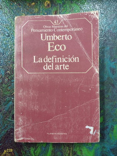 Umberto Eco / La Definición Del Arte / Agostini 