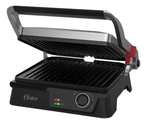 Grill Elétrico Multiuso Ogrl610 Inox 2 Em 1 Oster Preto/prata
