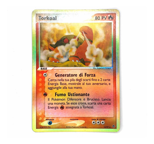 Torkoal 12/97 Holo - Carta Original Pokémon Ex Dragon 2004