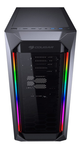 Imagem 2 de 10 de Gabinete Gamer Cougar Mx410t Rgb Vidro Temperado - Lacrado