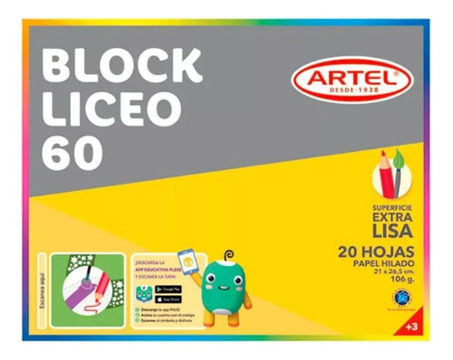Block Liceo 60 20 Hojas Artel