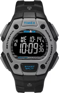 Reloj Hombre Timex Ironman Classic 41 Mm Wr 100m Tw2u30200 Color de la correa Negro Color del bisel Gris Color del fondo Negro