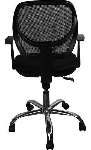 Imagen 4 de 4 de Silla De Oficina Ejecutiva En Malla Giratoria Negra