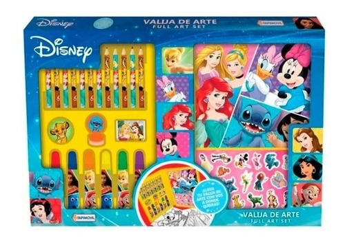 Set Valija De Arte Disney Princesas Con Stickers Art 00106