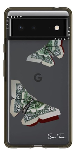 Estuche Casetify Impact Funda Google Pixel 6 Moneyfly Negro