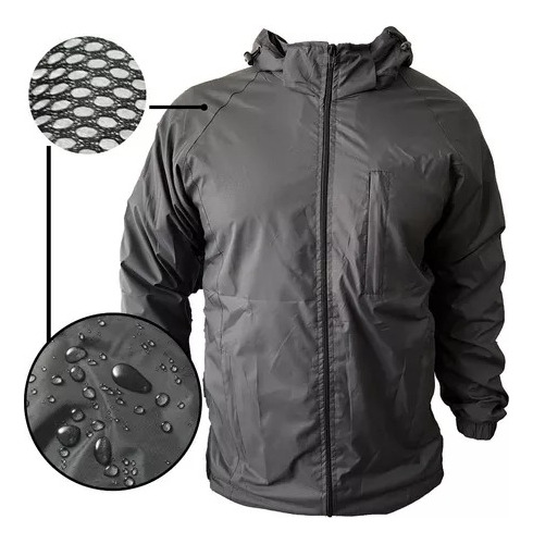 Corta Viento Hombre Impermeable Con Malla. Logo Bordado