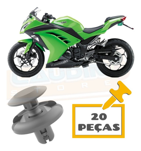 Grampo Carenagem Lateral Tanque Kawasaki Ninja 300 20 Peças