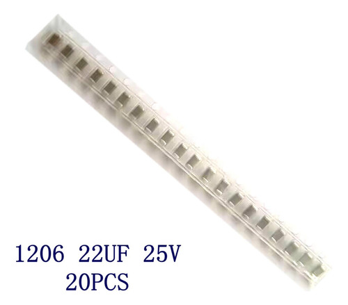 20pcs 1206 Capacitores Smd Capacitores Cerâmicos 22uf 25v