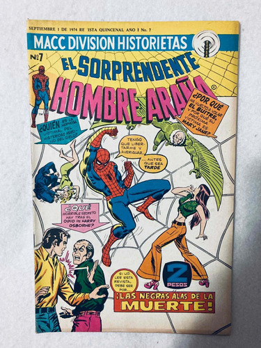 Comic Macc Division El Sorprendente Hombre Araña #7 1974