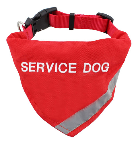 Mondo Medical Service Dog Bandana Con Cuello, S  Cuello Rojo