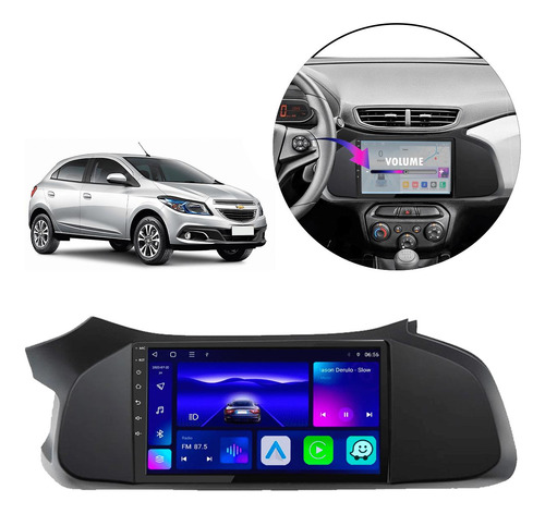 Kit Multimídia Android Carplay 4/64gb Prisma Onix 13 18-19