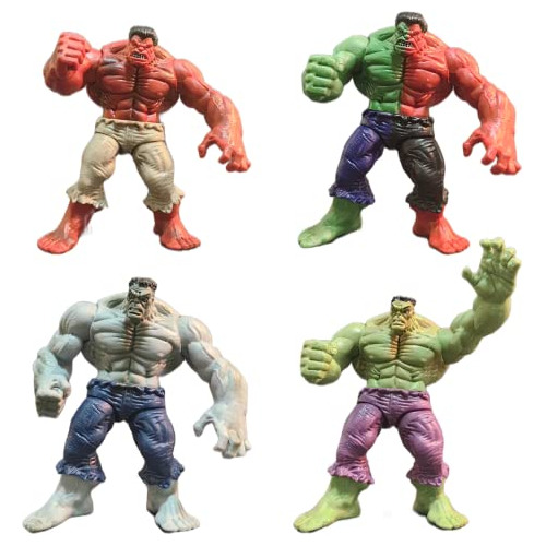 Superhéroe Hulk Figura Acción 4 Unidad , Conjunto De 79r2i