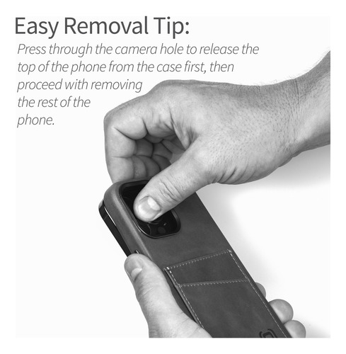 Tarjetero Dockem De Piel Auténtica Para iPhone 15 Pro Max, C