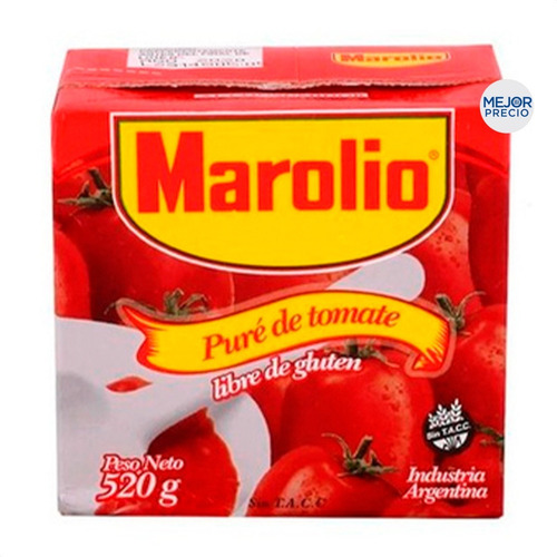 Imagen 2 de 6 de Pure De Tomate Marolio Libre De Gluten - Mejor Precio
