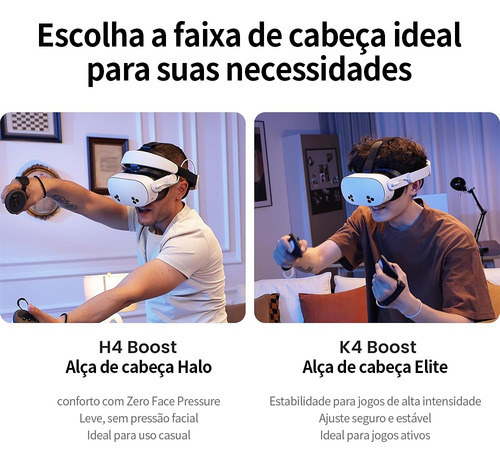 Kiwi Design H4 Boost Faixa Vr Com Bateria Para Quest 3/3s