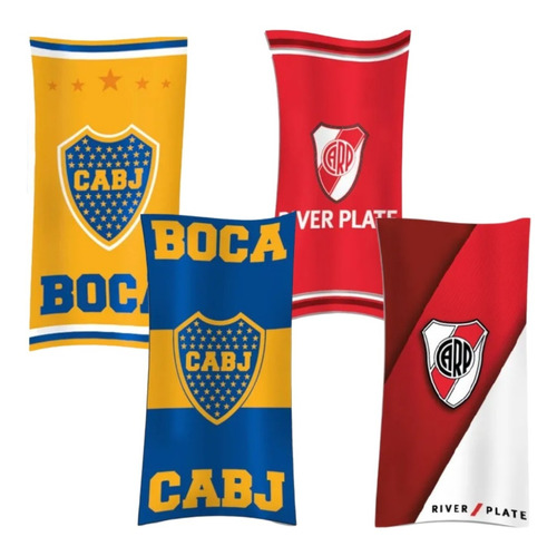 Toallón Playero River Plate Boca Juniors Oficia Plumitaa Sc