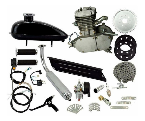 Imagem 1 de 10 de Super Motor 80cc Kit Para Bicicleta Motorizada Bike 2 Tempos