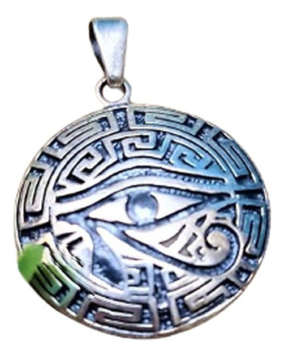 Dije Ojo De Horus Circular Hecho En Plata 950