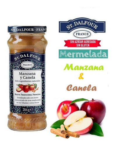 Mermelada Manzana Y Canela  -sin Azúcar Añadida - 100% Fruta