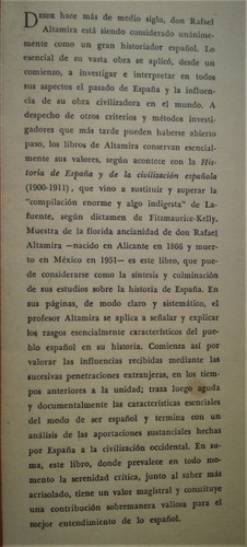 Elementos De La Civilizacion Y Caracter Españoles Altamira (Usado)