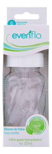 Set 1 Biberon Evenflo Vidrio 8 Oz Y 1 Biberon Evenflo Vidrio Color Blanco Biberón De Vidrio