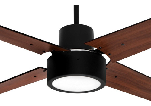 Imagen 3 de 6 de Ventilador Techo Madera Plafón Led Protalia Minimalista