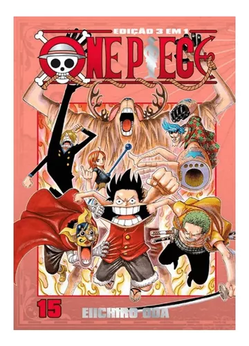 ONE PIECE 3 EM 1 [Vol.15] ワンピース EIICHIRO ODA Mangá Brazil 2023 Português  LACRADO