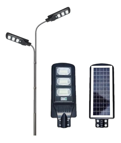 Lampara Solar Led 90w Tipo Suburbana Luminaria Panel Solar