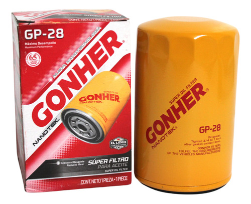 Filtro De Aceite Gonher P/ Seat Cordoba 1.6l 2001 2002