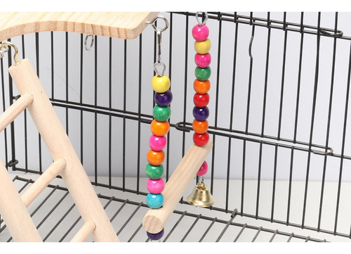 Pet Bird Parrot Playground Escalera De Madera Para Pájaros