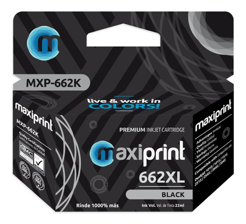 Cartucho 662xl Negro Maxiprint