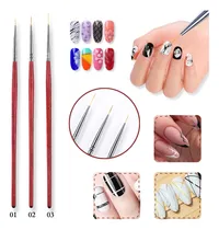 Comprar Kit X3 Pincel Liner Kolinsky Decoración Uñas Esculpidas Deco