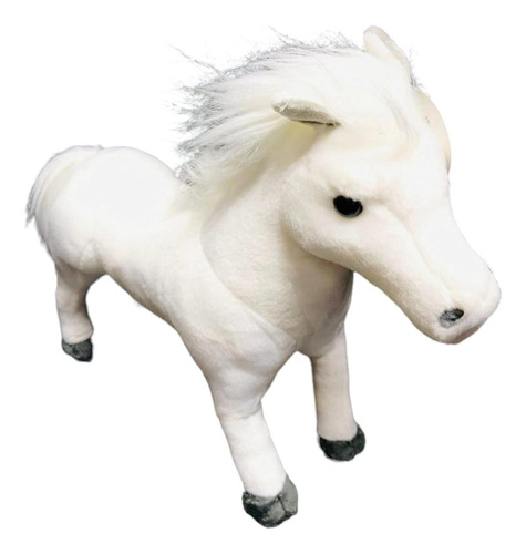 Peluche De Caballo Felpa Blanco