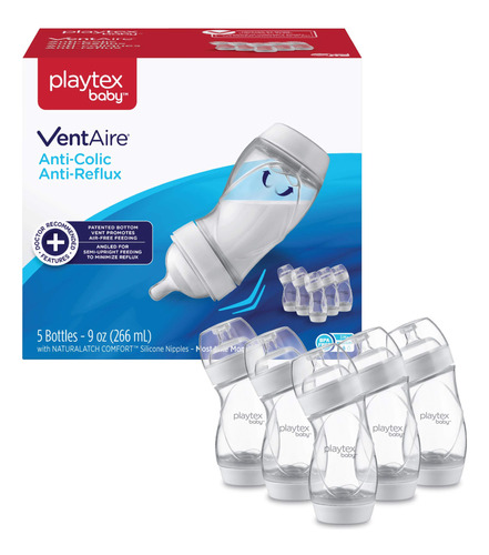 Playtex - Botella Ventaire Para Beb, Ayuda A Prevenir Clicos