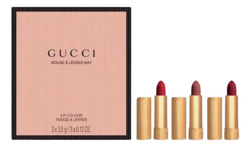 Gucci 3 Mini Labiales Viaje Colección Mate 3,5g 25,208,509